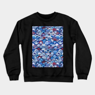 Watercolor Wave Pattern Crewneck Sweatshirt